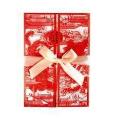 Red Wedding Invitaton with Dragon and Phoenix Wedding Card